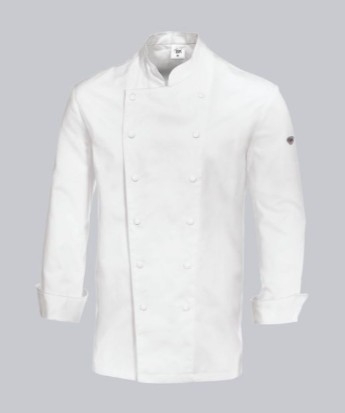 Koksbuis wit met drukknoop maat XS