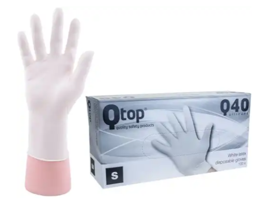 Handschoen disposable nitril q-top wit