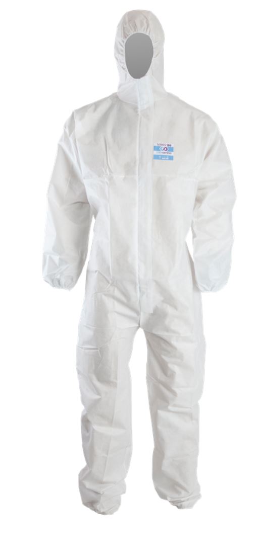 Overall SMMS, type 5/6, chemisch bestendig wit maat S