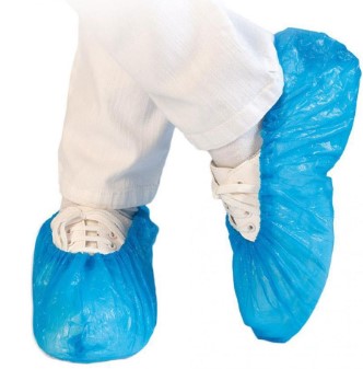 Schoenovertrek blauw extra lang 25 x 44 cm - 40 mu- one size