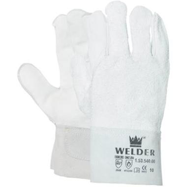 Lashandschoen nerf/splitleder 53-540, korte kap