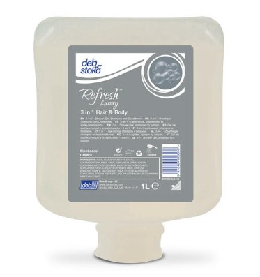 Deb vulling douche hair and body zeep luxury 4 x 2 liter foam refresh  1 liter vulling